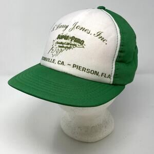 Vintage T. Larry Jones Super Fero Nursery Hat Green California Florida
